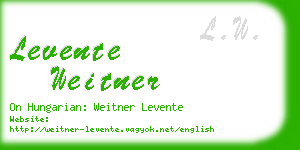 levente weitner business card